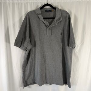 Polo Ralph Lauren Shirt Men's 3XB Big Grey Short Sleeve Collared 100% Cotton